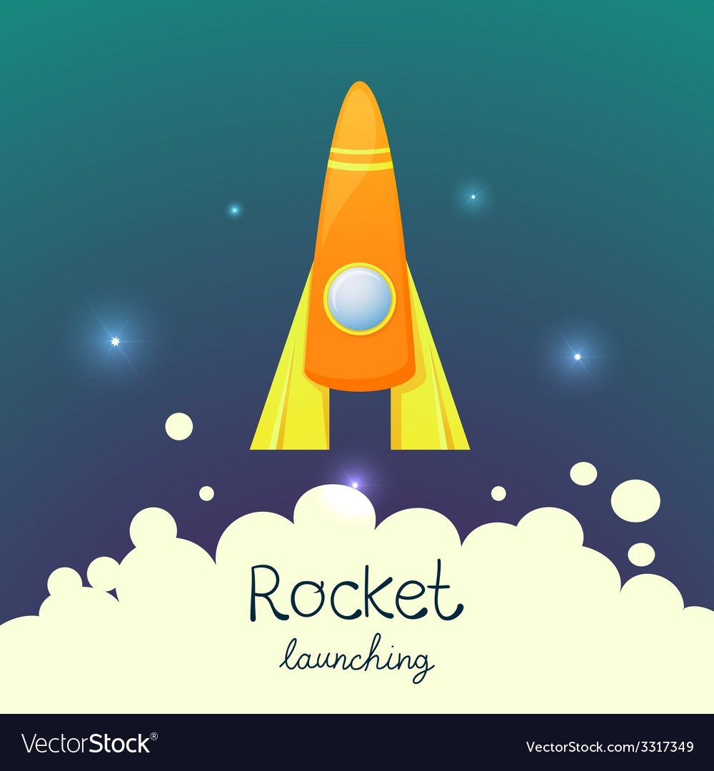 Cartoon rocket 3d set