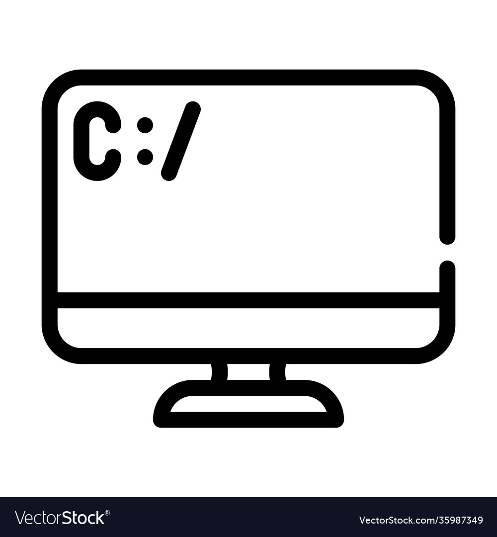 Kodierung des Betriebssystemleitungssymbols vector image Kodierung des Betriebssystemleitungssymbols