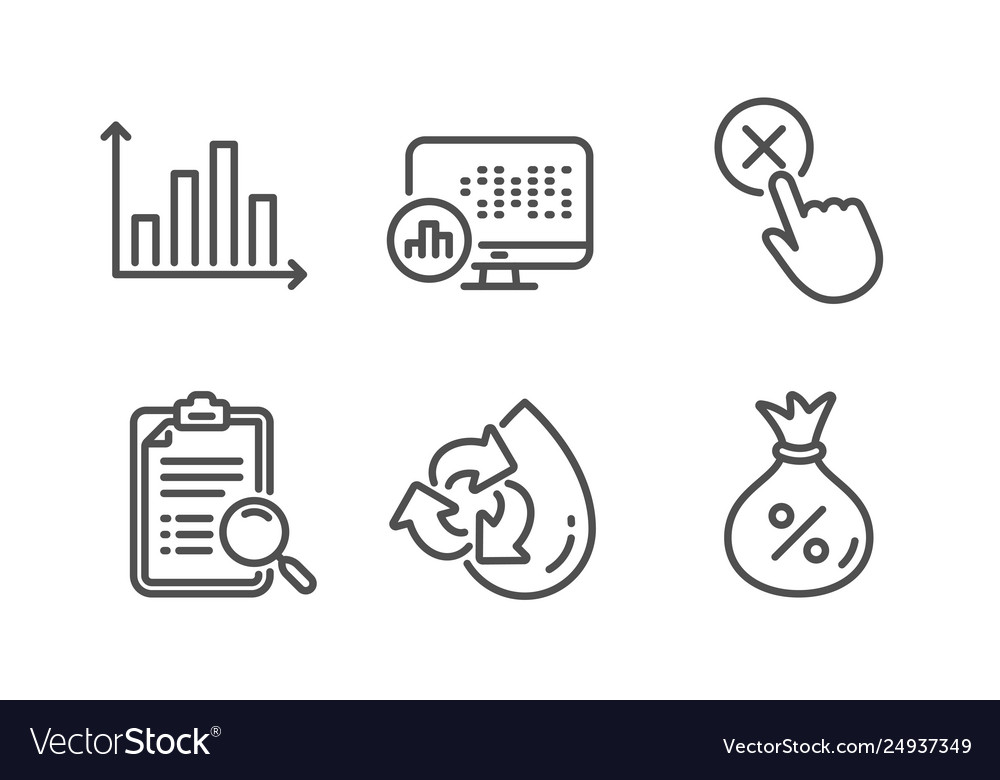Diagram graph reject click and report statistics