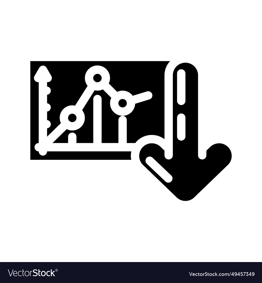 Diagram loading statistical data glyph icon vector image Diagram loading statistical data glyph icon