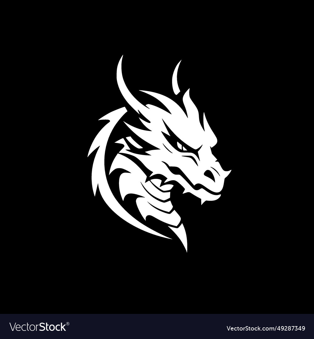 Dragon - minimalist and flat logo