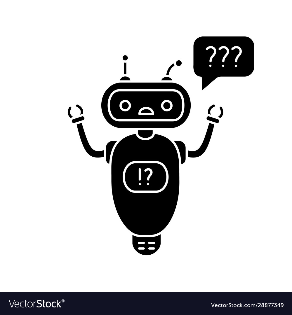 Help Chatbot Icon - Question Mark Robot