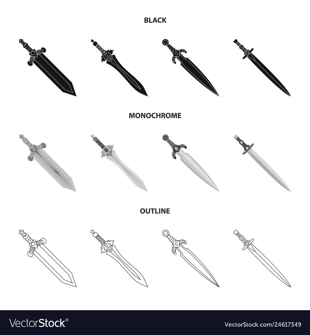Isolated object of game and armor symbol set vector image Isolated object of game and armor symbol set