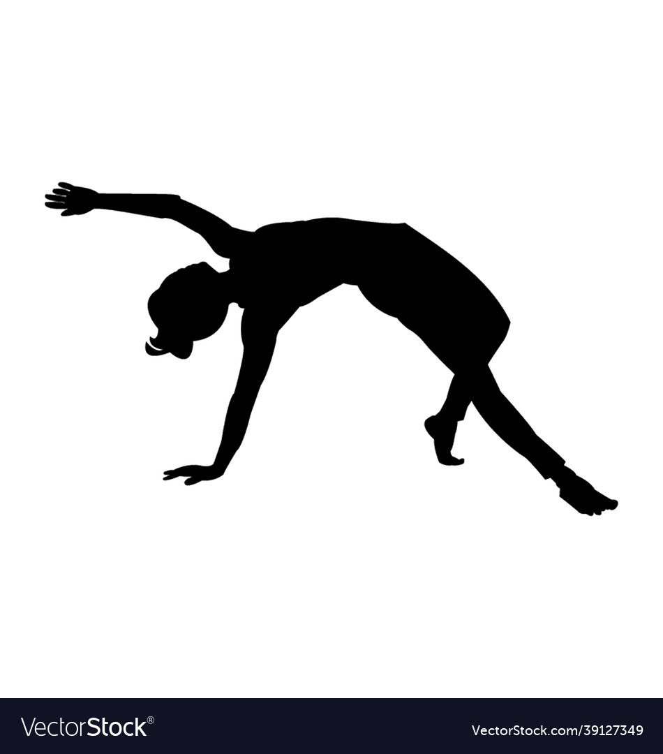 Lunge pose gymnastic Royalty Free Vector Image