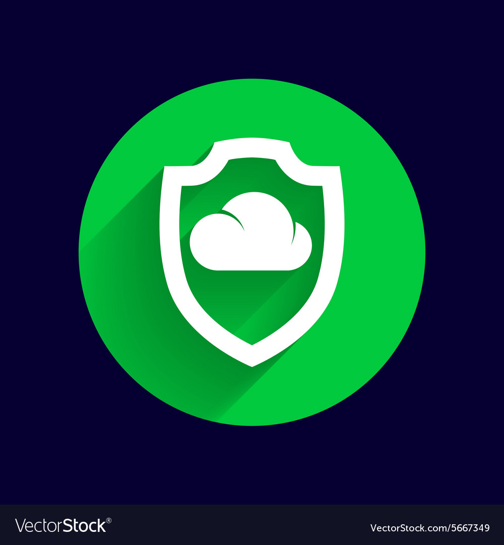 Protection of cloud storage icon internet