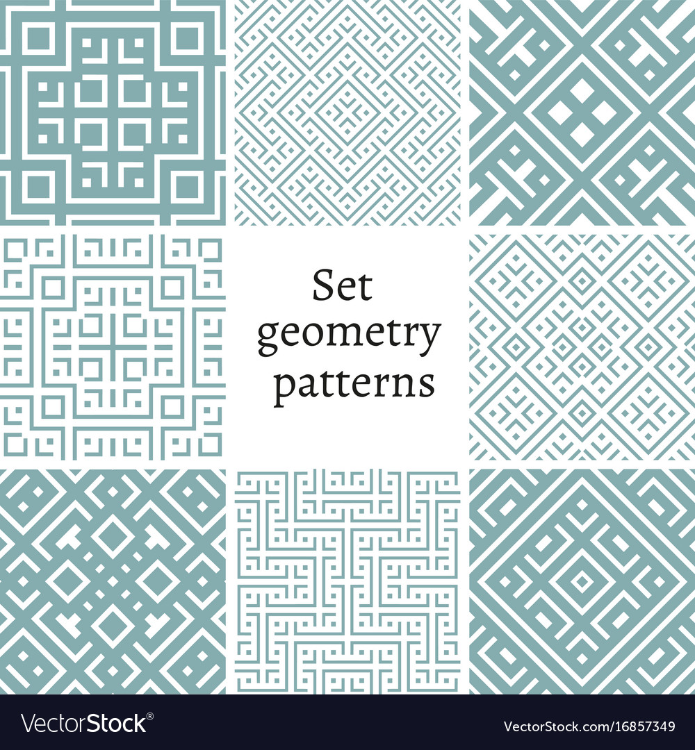 Set of ornamental patterns for backgrounds