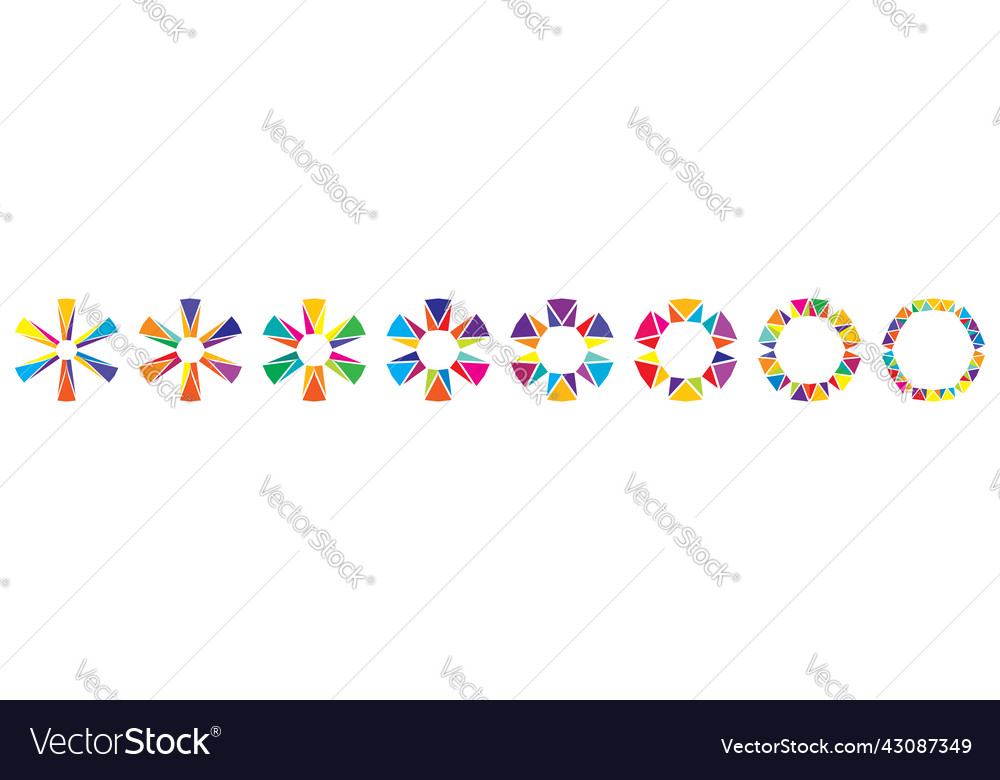 Simple motif mandala shape element circular round vector image Simple motif mandala shape element circular round