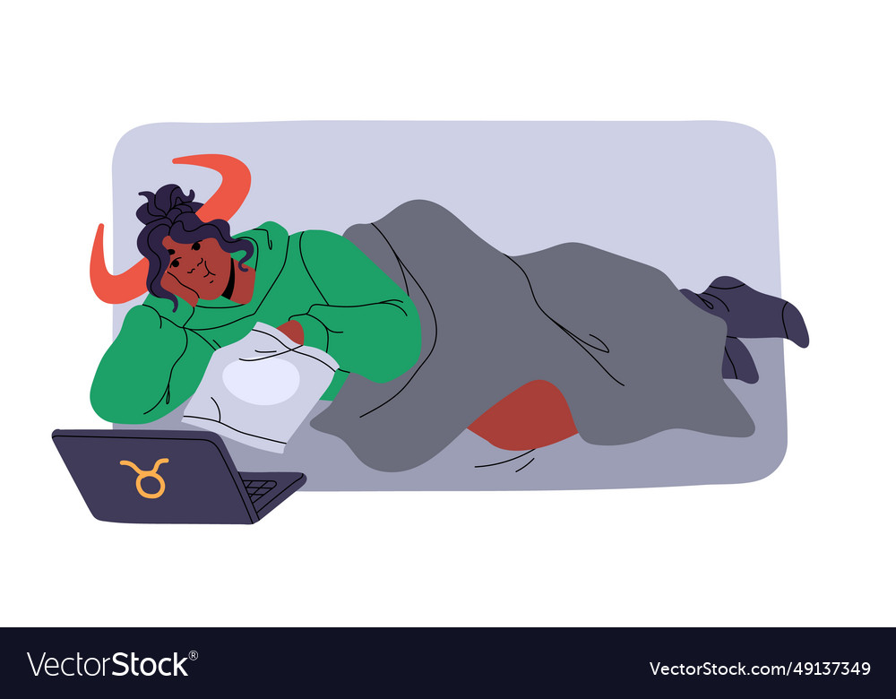 Taurus Astrology Zodiac Sign Concept Lazy Vector Image Taurus Astrology Zodiac Sign Concept Lazy Vector Image