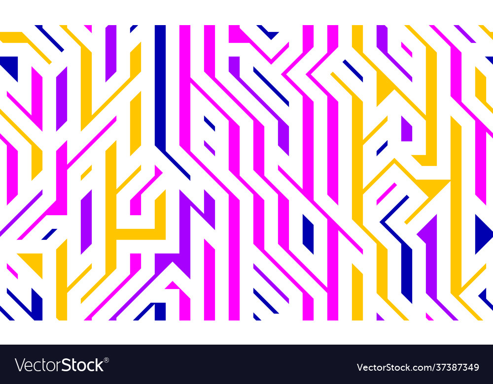 Tech-Stil nahtlose lineare Musterplatine Vector Image Tech-Stil nahtlose lineare Musterplatine