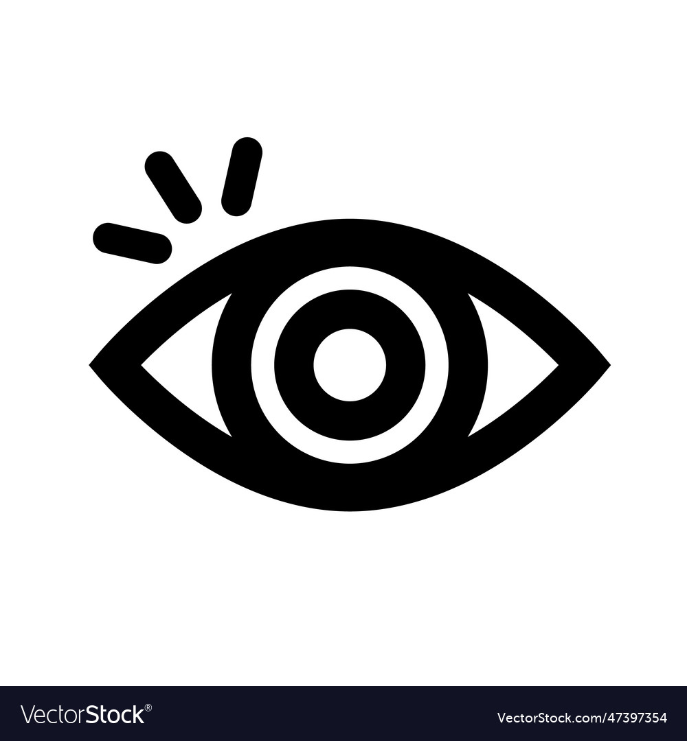 Awareness eye icon reaction icon Royalty Free Vector Image