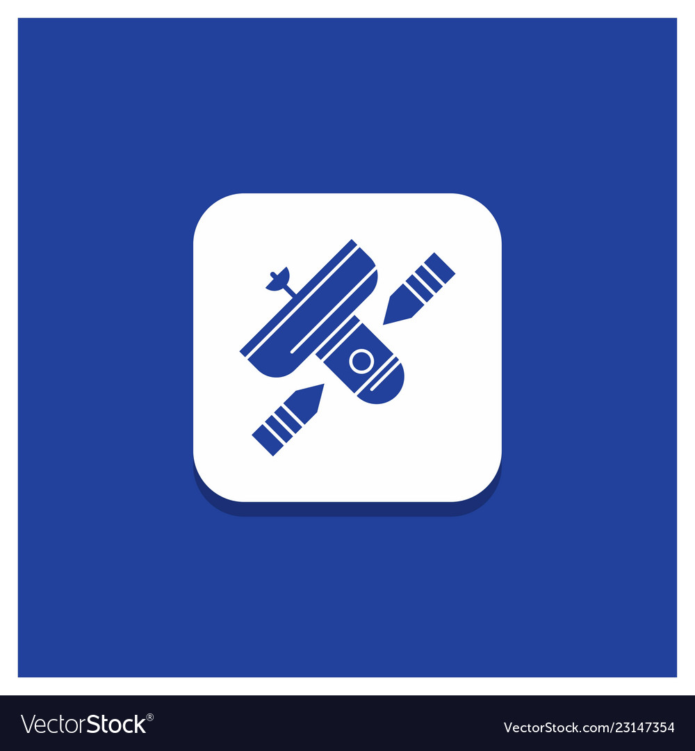 Blue round button for broadcast broadcasting vector image Blue round button for broadcast broadcasting