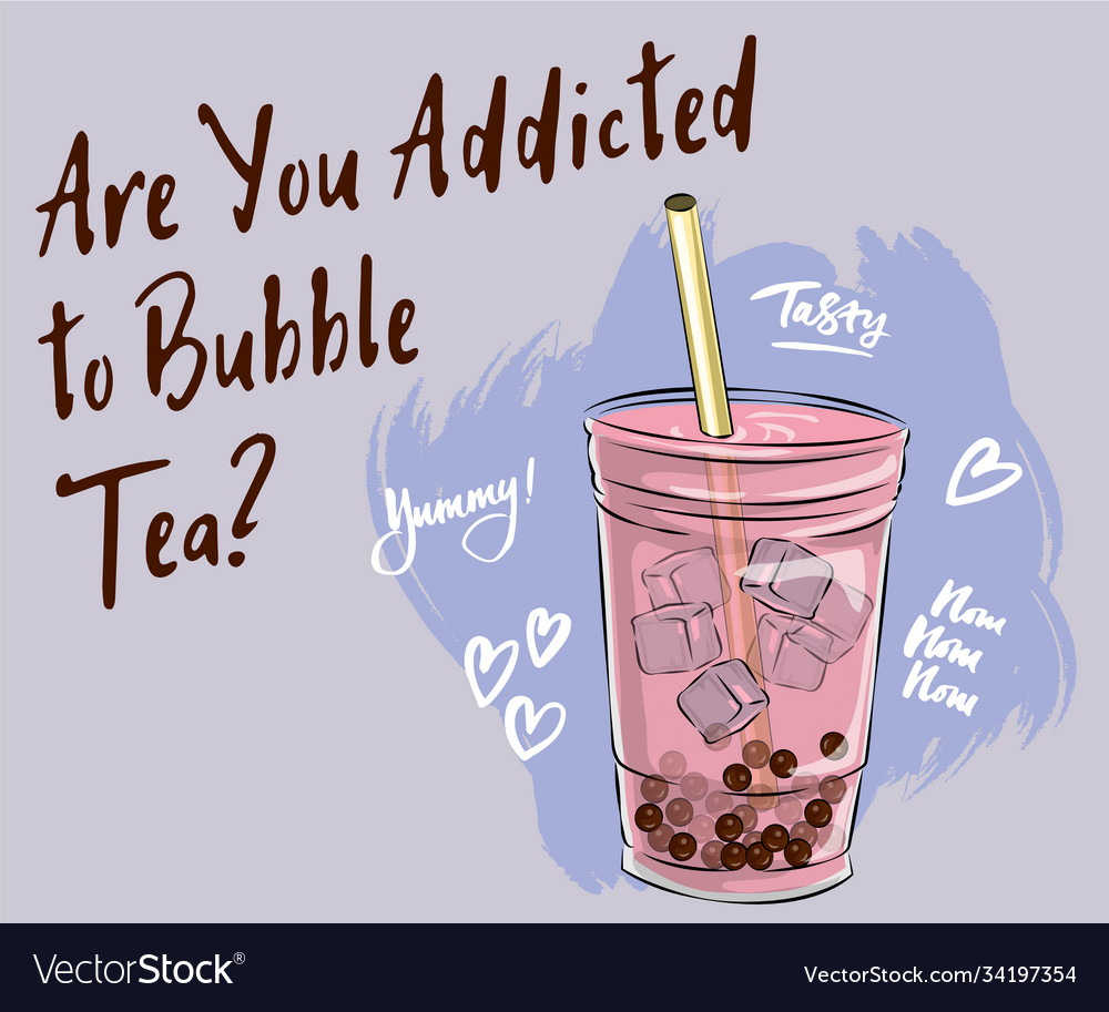 Bubble Teetasse Design Sammlung leckere Getränke Vector Image Bubble Teetasse Design Sammlung leckere Getränke