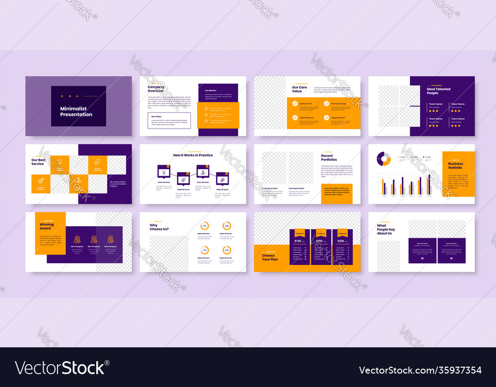 Business minimal slides presentation template