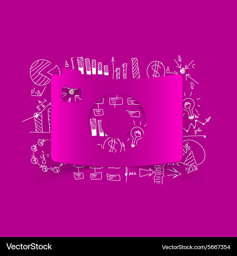 Drawing business formulas photo Royalty Free Vector Image