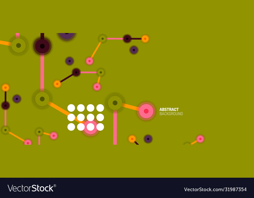 Flat style geometric abstract background round vector image Flat style geometric abstract background round