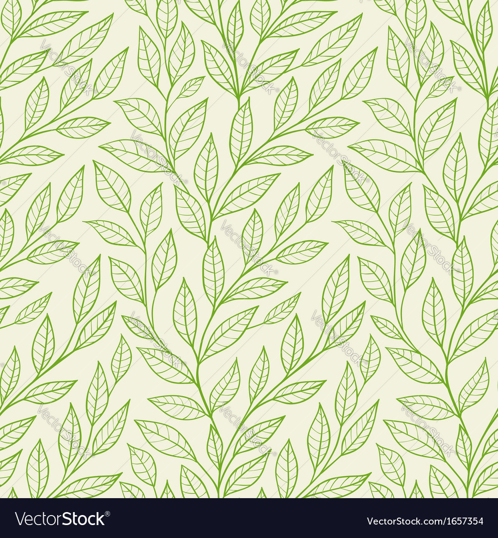 Green Leaves Pattern Royalty Free Vector Image