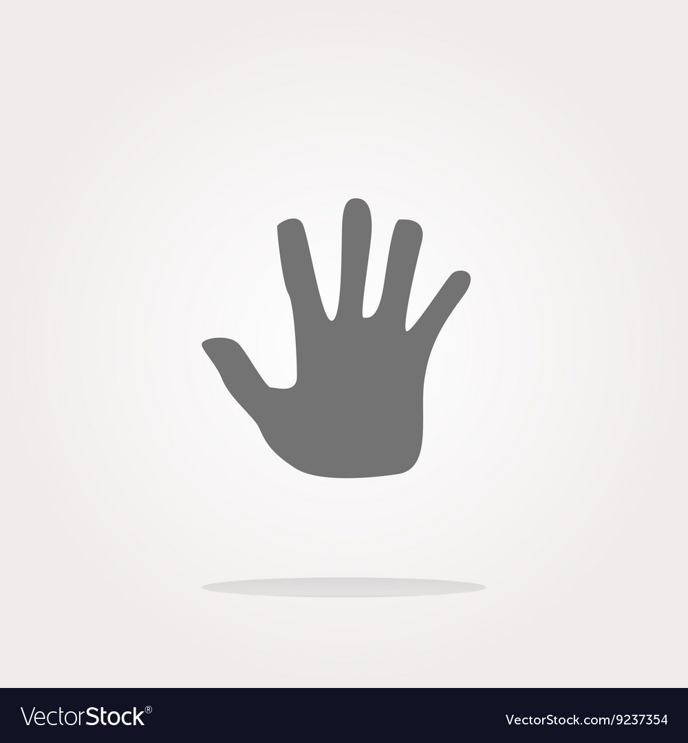 Hand icon on web button art