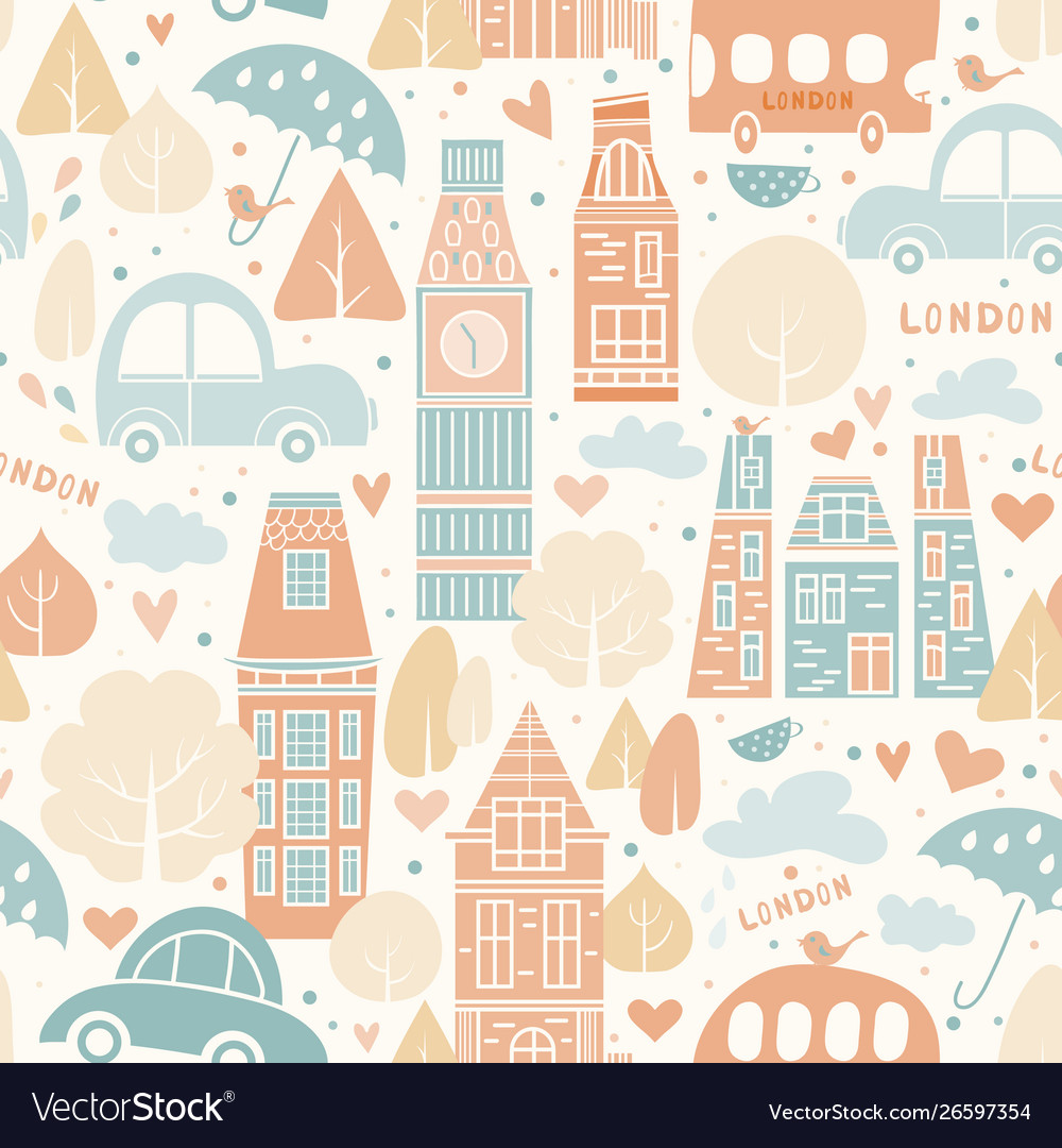 London pattern seamless design graphic