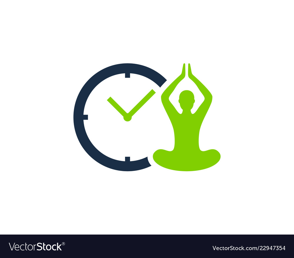 Meditation time logo icon design Royalty Free Vector Image