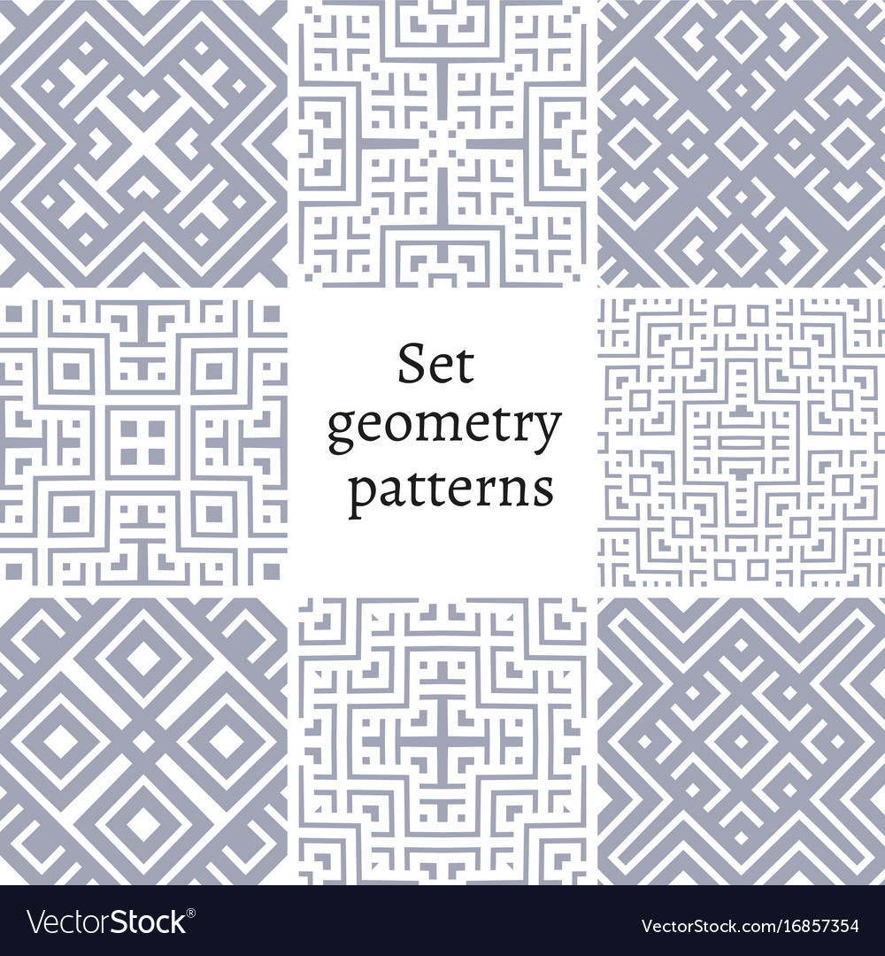 Set of ornamental patterns for backgrounds