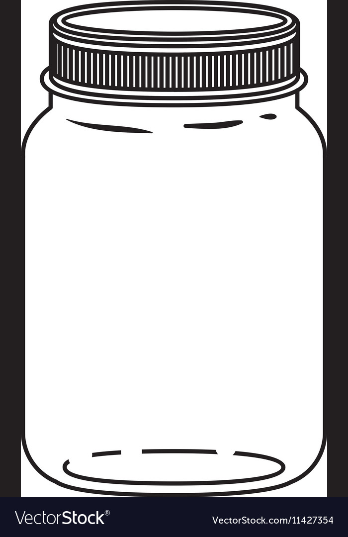 Silhouette Jar Of Jam With Lid Royalty Free Vector Image