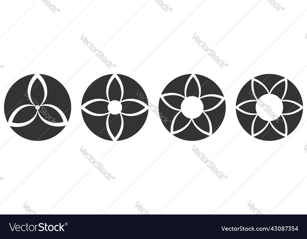 Simple motif mandala shape element circular round