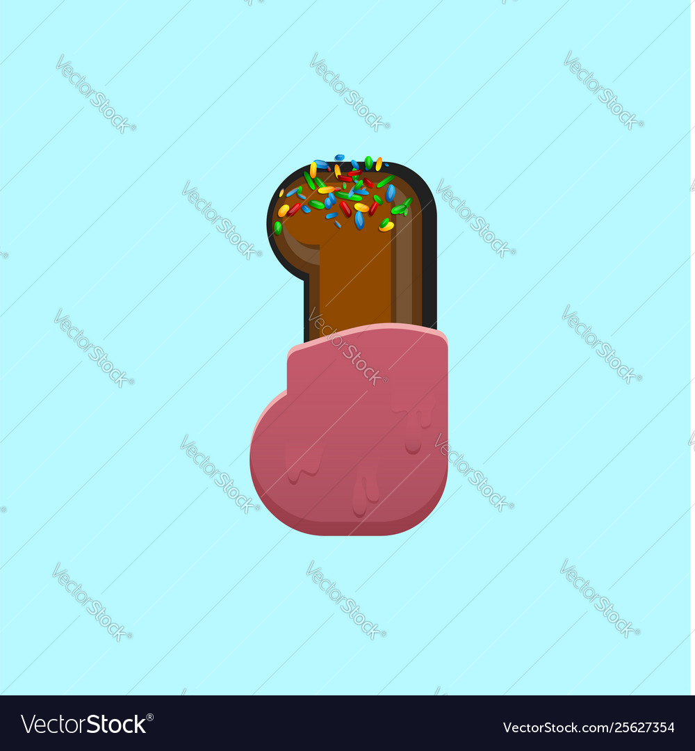 Sweet character from a fontset vector image Sweet character from a fontset