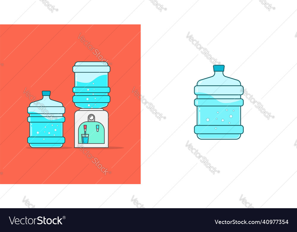 Water Cooler Dispenser Or Watercooler Big Vector Image