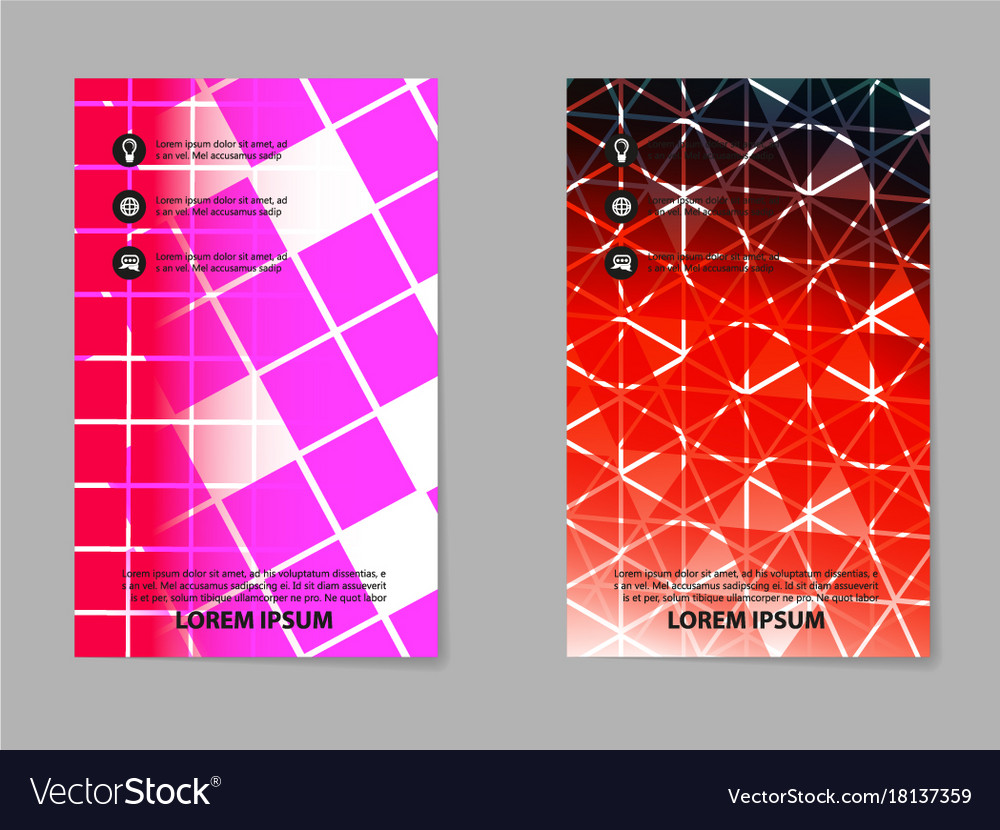 Abstract composition business card set box block