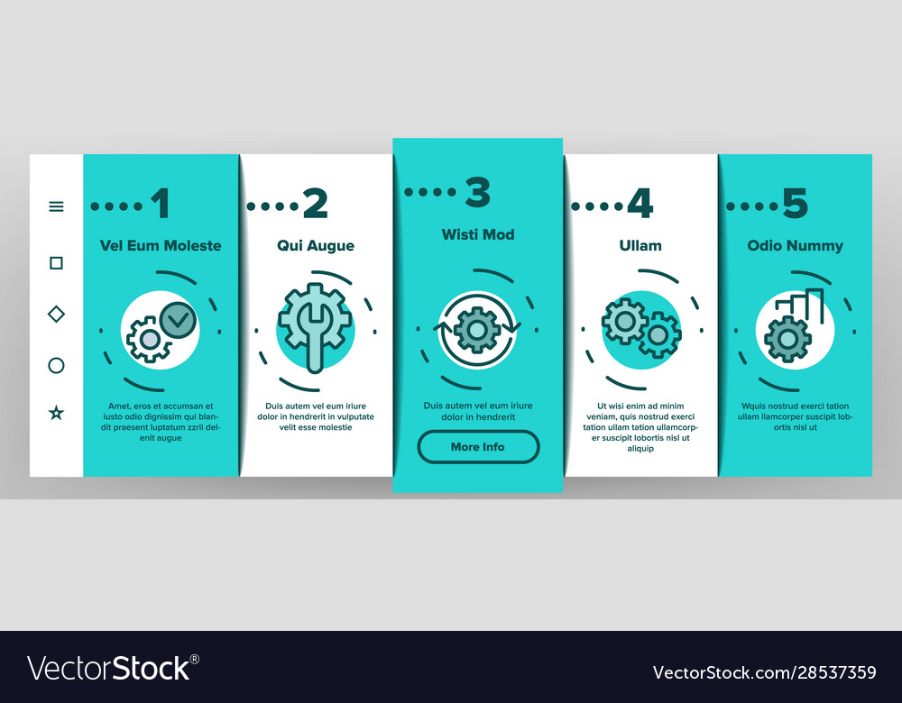 Automation onboarding icons set vector image Automation onboarding icons set