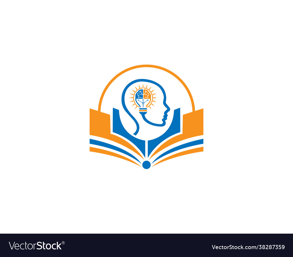 Book And Human Brain Bulb Education Idea Logo Vector Image Book And Human Brain Bulb Education Idea Logo Vector Image