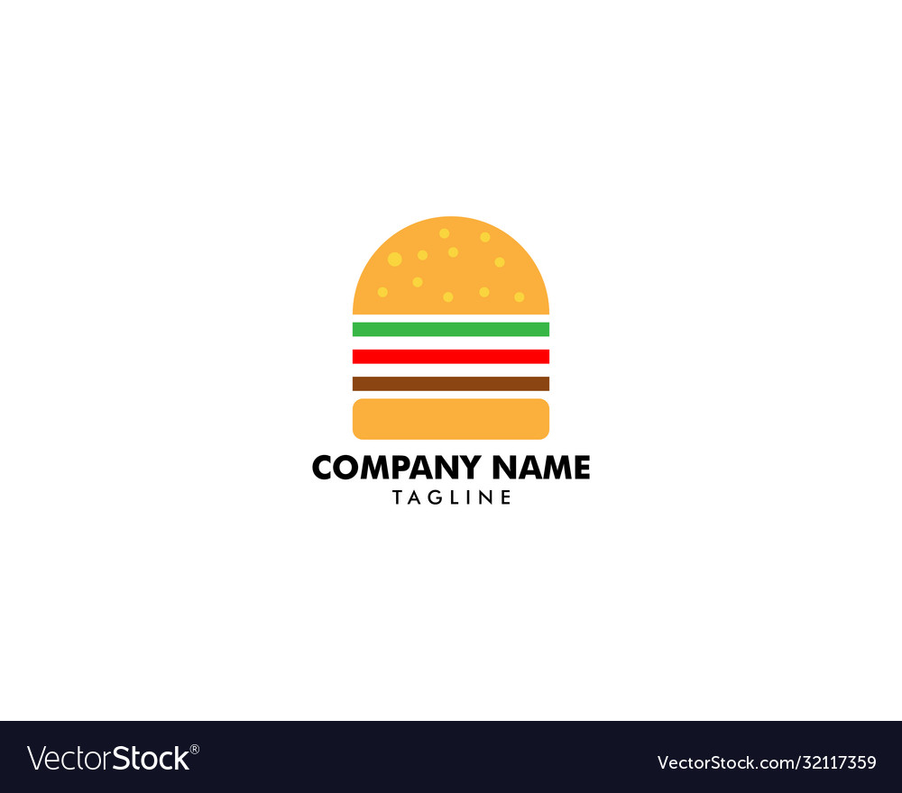 Burger logo design element