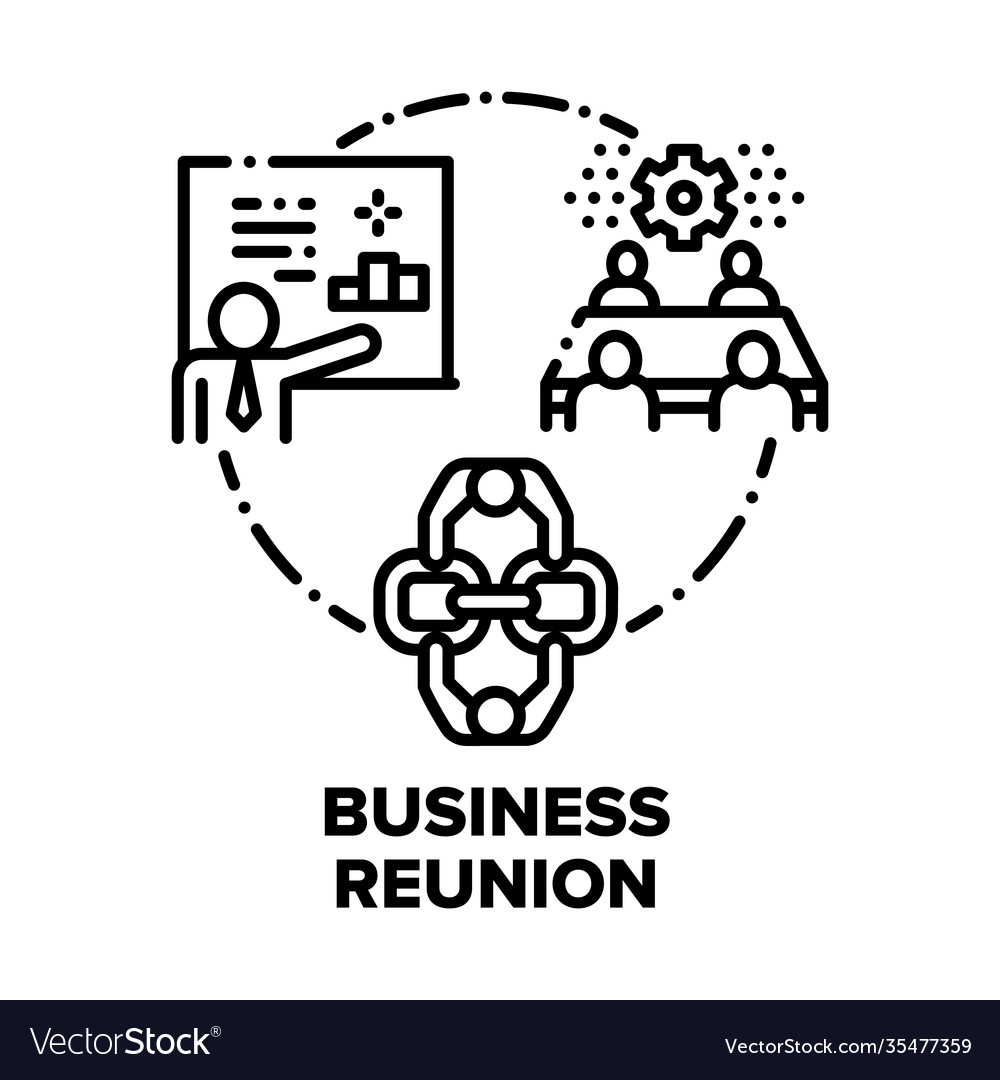 Business reunion concept black