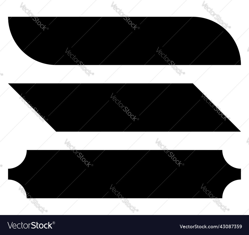 Button banner empty shape element Vector Image Button banner empty shape element