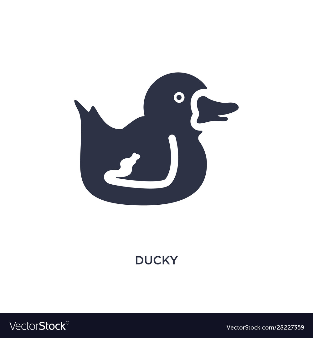 Ducky icon on white background simple element vector image Ducky icon on white background simple element