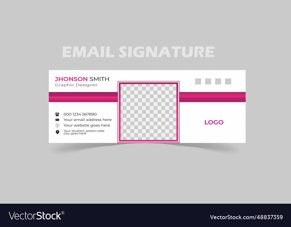Email signature design template with format