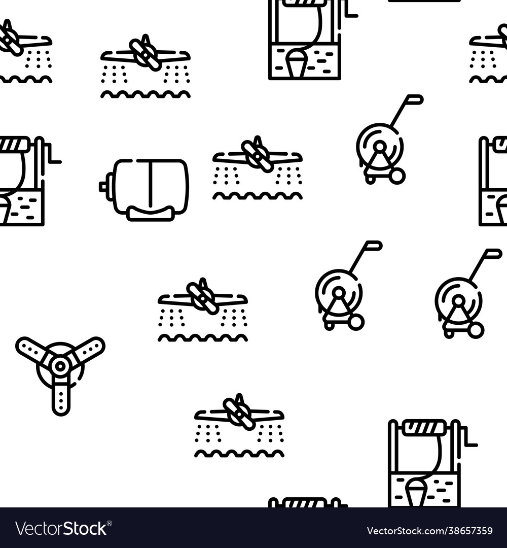 Irrigation system seamless pattern vector image Irrigation system seamless pattern