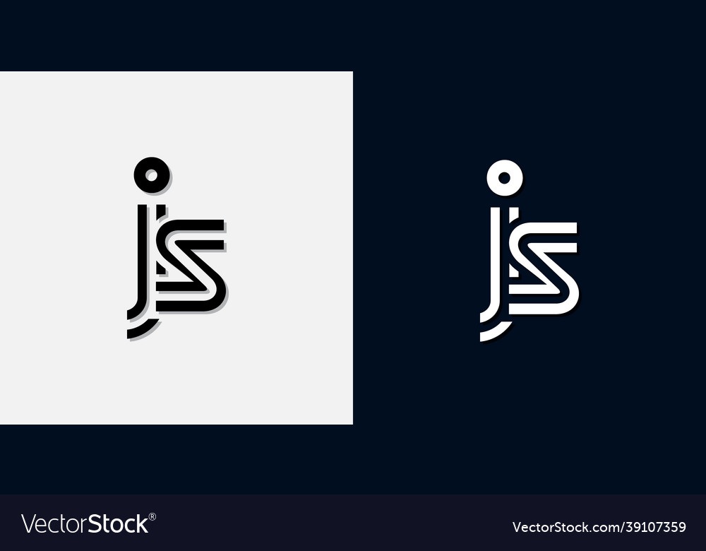 JS Initial Logo - Modern & Abstract