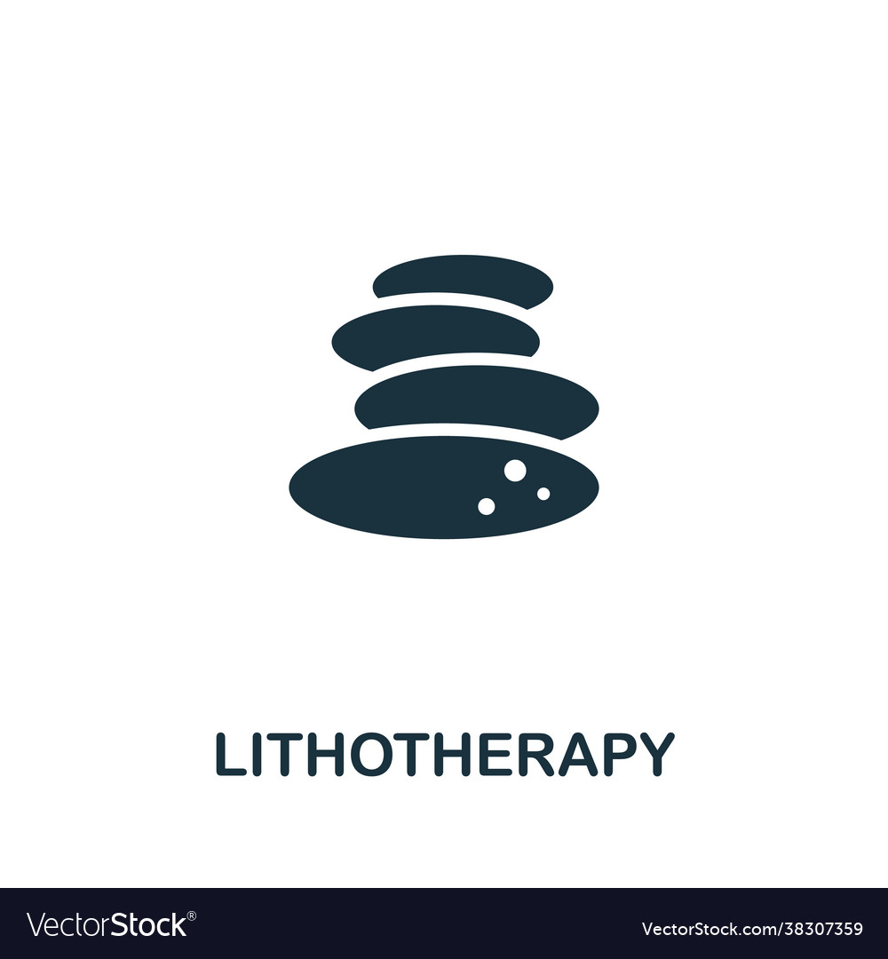 Lithotherapy icon monochrome simple element from