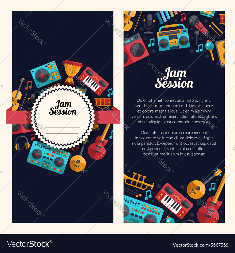 modern flat design decorative invitation flyer t vector image flyer with flat design