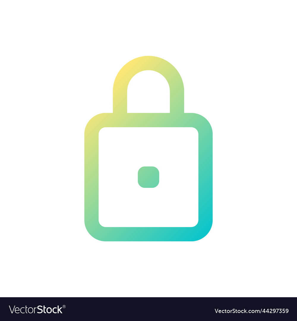 Padlock pixel perfect gradient linear ui icon Vector Image Padlock pixel perfect gradient linear ui icon