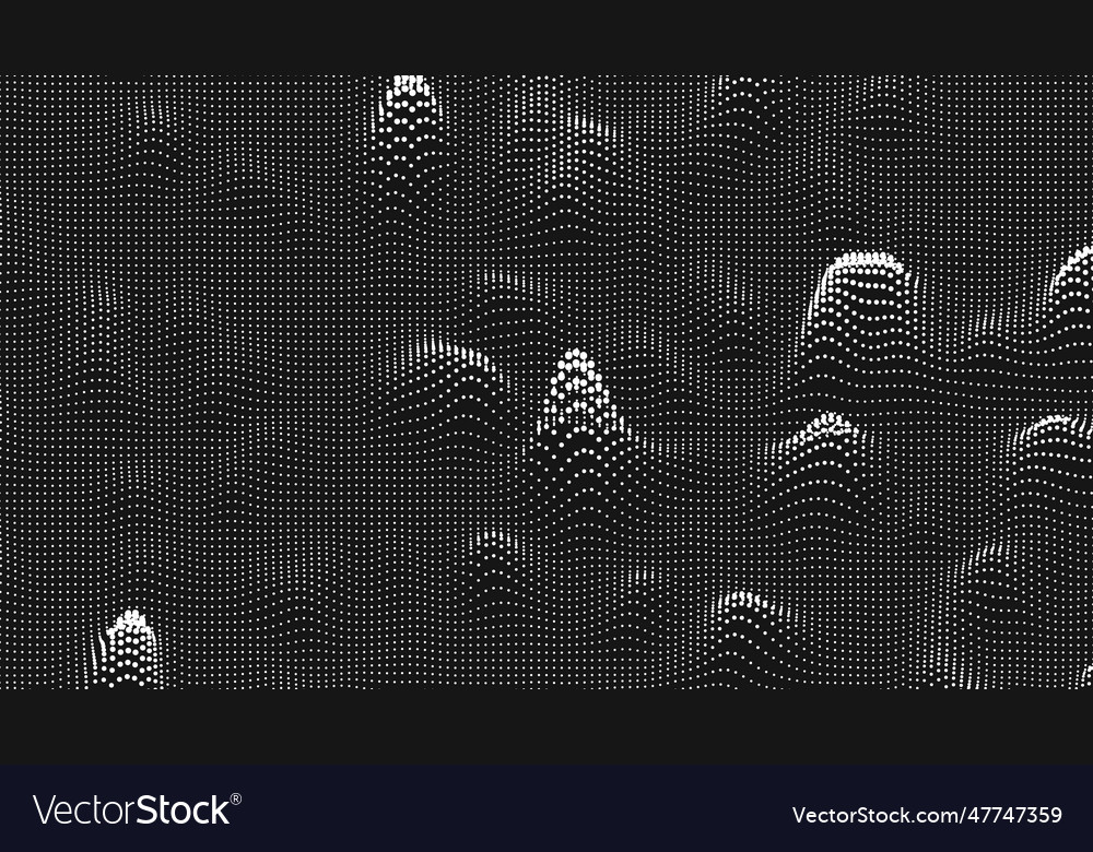 Point wave bump texture abstract dot background vector image Point wave bump texture abstract dot background