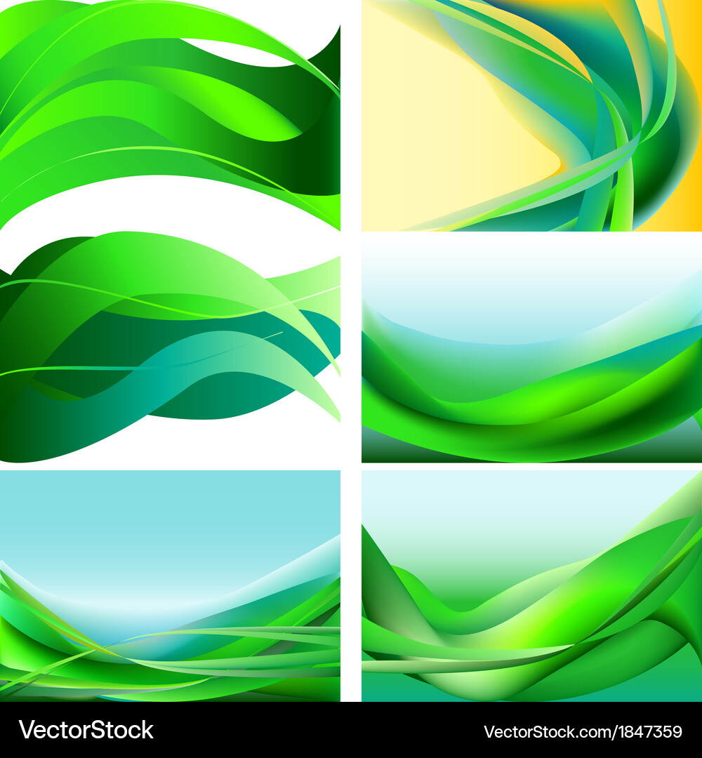 Set of waves Royalty Free Vector Image - VectorStock