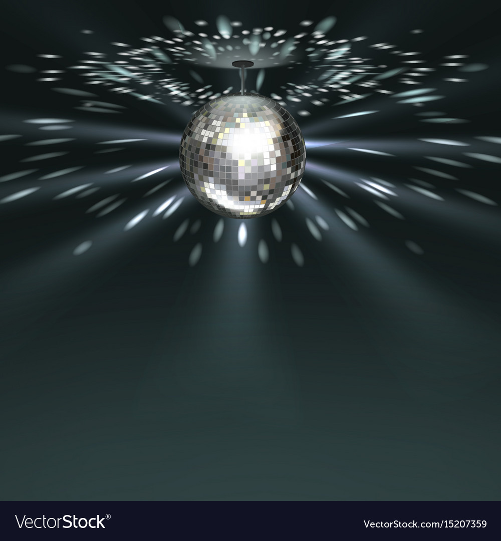 Silver disco ball Royalty Free Vector Image - VectorStock