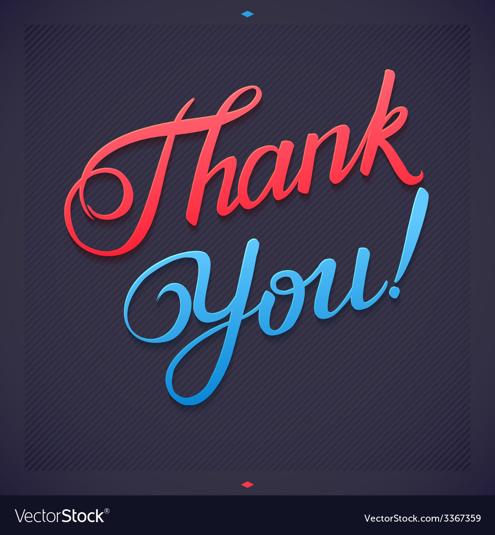 Thank you hand lettering