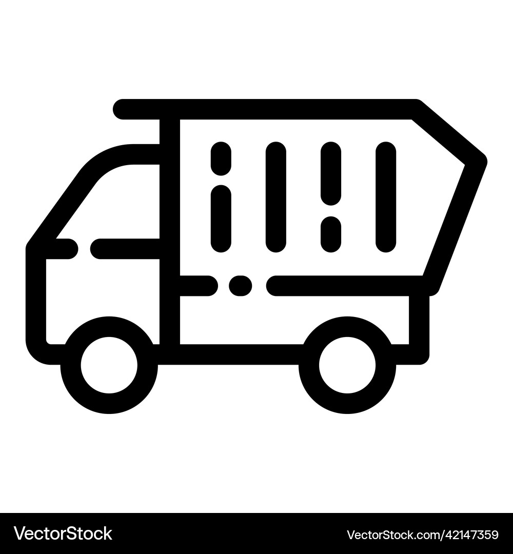 Truck flat icon isolated on white background Vector Image