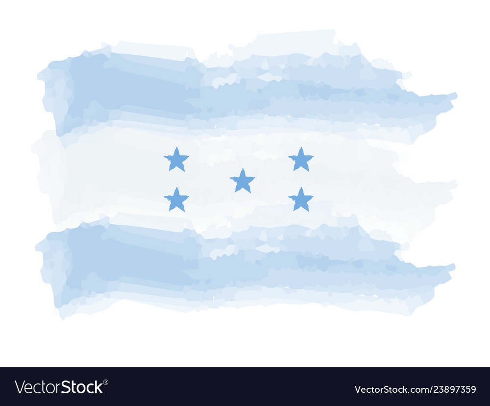 Watercolor flag of honduras