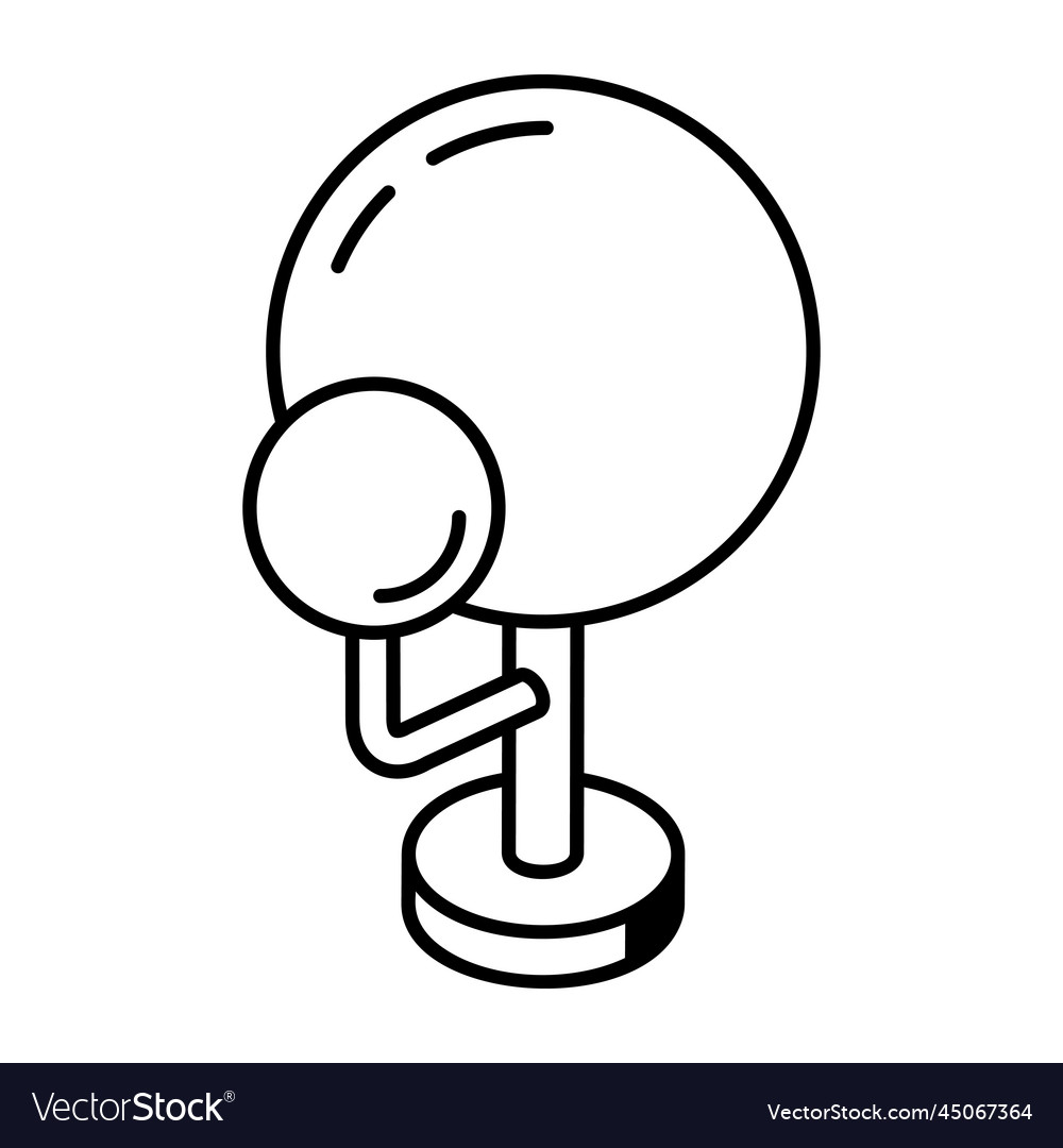 A linear isometric icon of tree