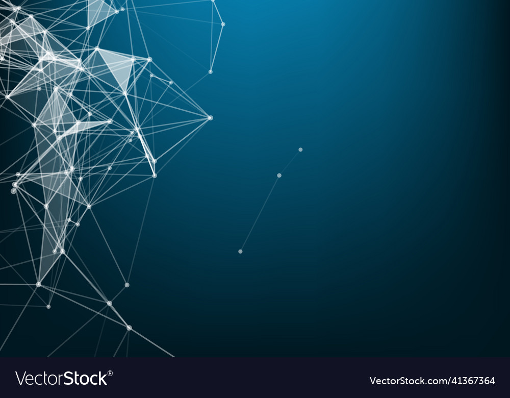 Abstract particles and lines plexus effect vector image Abstract particles and lines plexus effect