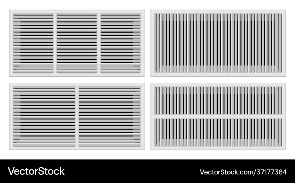 Bathroom ventilation grilles set Royalty Free Vector Image